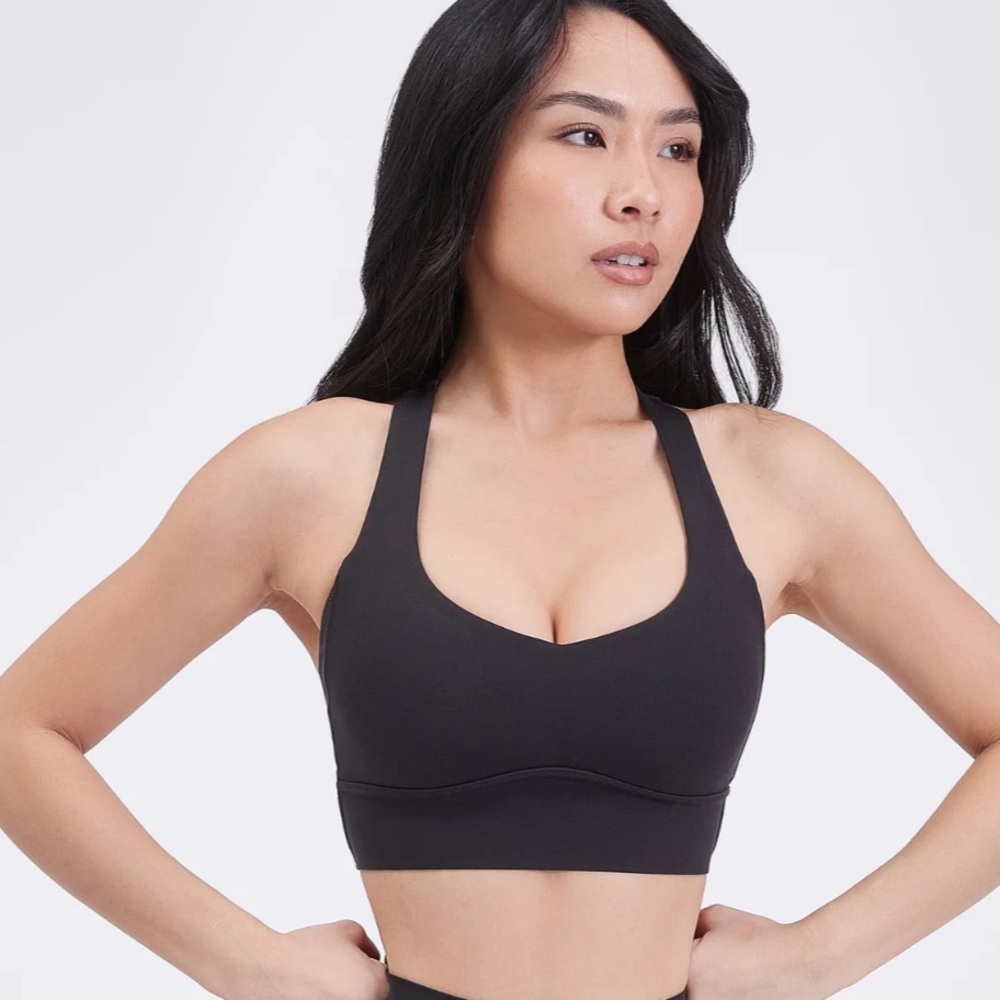 BuffBunny Black Low-Profile Support Sports Bra
